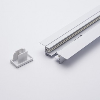 Шинопровод встраиваемый для трековых однофазных светильников FERON, белый, 2м, в наборе токоввод, заглушка, крепление, CAB1004