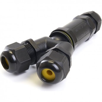 Соединитель-коннектор для проводов FERON LD522/LD529, 3-контактный, водонепроницаемый (клемма 3pin), черный