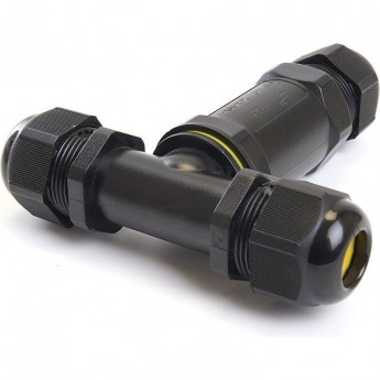 Соединитель-коннектор для проводов FERON LD523/LD530, 3-контактный, водонепроницаемый (клемма 3pin), черный