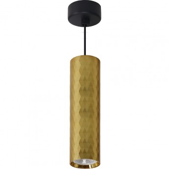 Светильник потолочный FERON ML1888 BARREL PRISM LEVITATION на подвесе MR16 35W, 230V, чёрный, золото 55*200