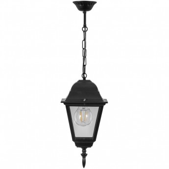 Светильник садово-парковый FERON 4105/PL4105 четырехгранный на цепочке 60W E27 230V, черный
