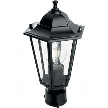 Светильник садово-парковый FERON 6103/PL6103 шестигранный на столб 60W E27 230V, черный