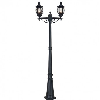 Светильник садово-парковый FERON 8114/PL8114 столб 2*100W E27 230V, черный