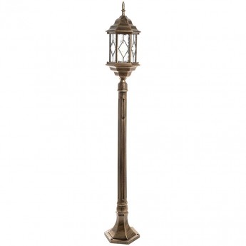 Светильник садово-парковый FERON PL126 шестигранный столб 60W E27 230V, черное золото