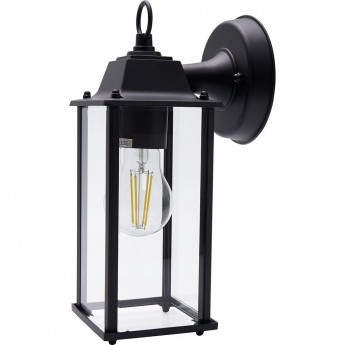 Светильник садово-парковый FERON PL201 на стену вниз 60W E27 230V, черный