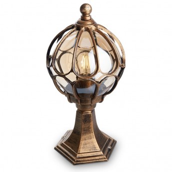 Светильник садово-парковый FERON PL3704 круглый на постамент 60W 230V E27, черное золото