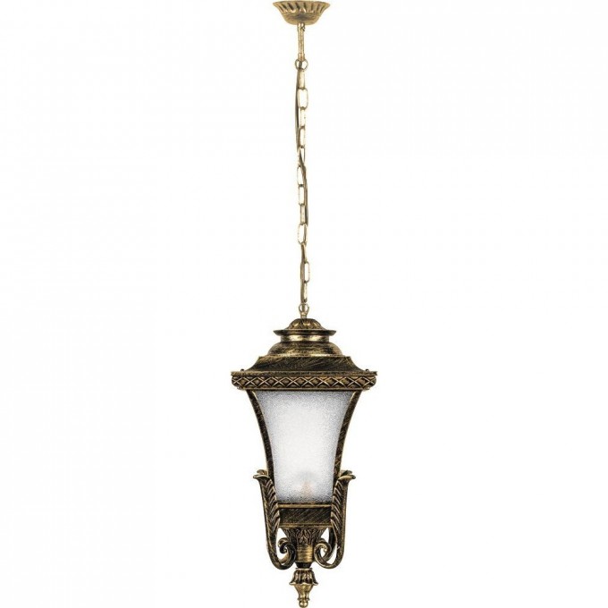 Светильник садово-парковый FERON PL4024 четырехгранный на цепочке 60W E27 230V, черное золото 11406