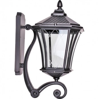 Светильник садово-парковый FERON PL4031 восьмигранный на стену вверх 60W 230V E27, черный