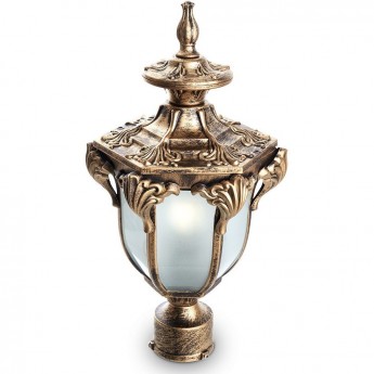 Светильник садово-парковый FERON PL4045 шестигранный на столб 60W 230V E27, черное золото