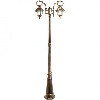 Светильник садово-парковый FERON PL4048 шестигранный столб 2*60W 230V E27, черное золото