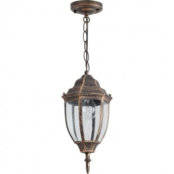 Светильник садово-парковый FERON PL6005 шестигранный на цепочке 60W E27 230V, черное золото