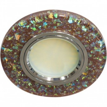 Светильник встраиваемый с белой LED подсветкой FERON 8585-2 потолочный MR16 G5.3 коричневый