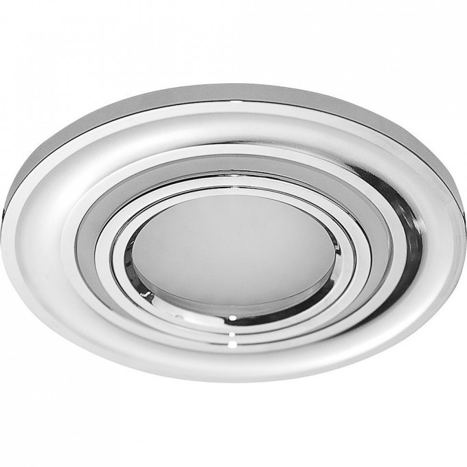 Светильник встраиваемый с белой LED подсветкой FERON CD600 потолочный MR16 G5.3 хром 29709