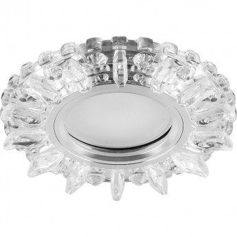 Светильник встраиваемый с белой LED подсветкой FERON CD910 потолочный MR16 G5.3 прозрачный