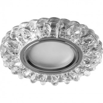 Светильник встраиваемый с белой LED подсветкой FERON CD916 потолочный MR16 G5.3 прозрачный