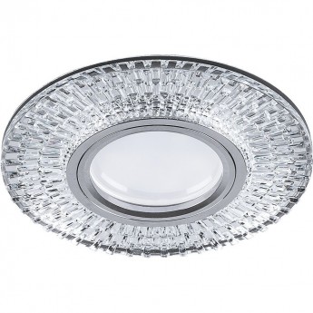 Светильник встраиваемый с LED подсветкой FERON CD943 потолочный MR16 G5.3 прозрачный, хром