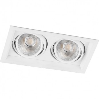 Светодиодный светильник FERON AL202 карданный 2x12W 4000K 35 градусов ,белый