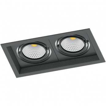 Светодиодный светильник FERON AL202 карданный 2x12W 4000K 35 градусов ,черный